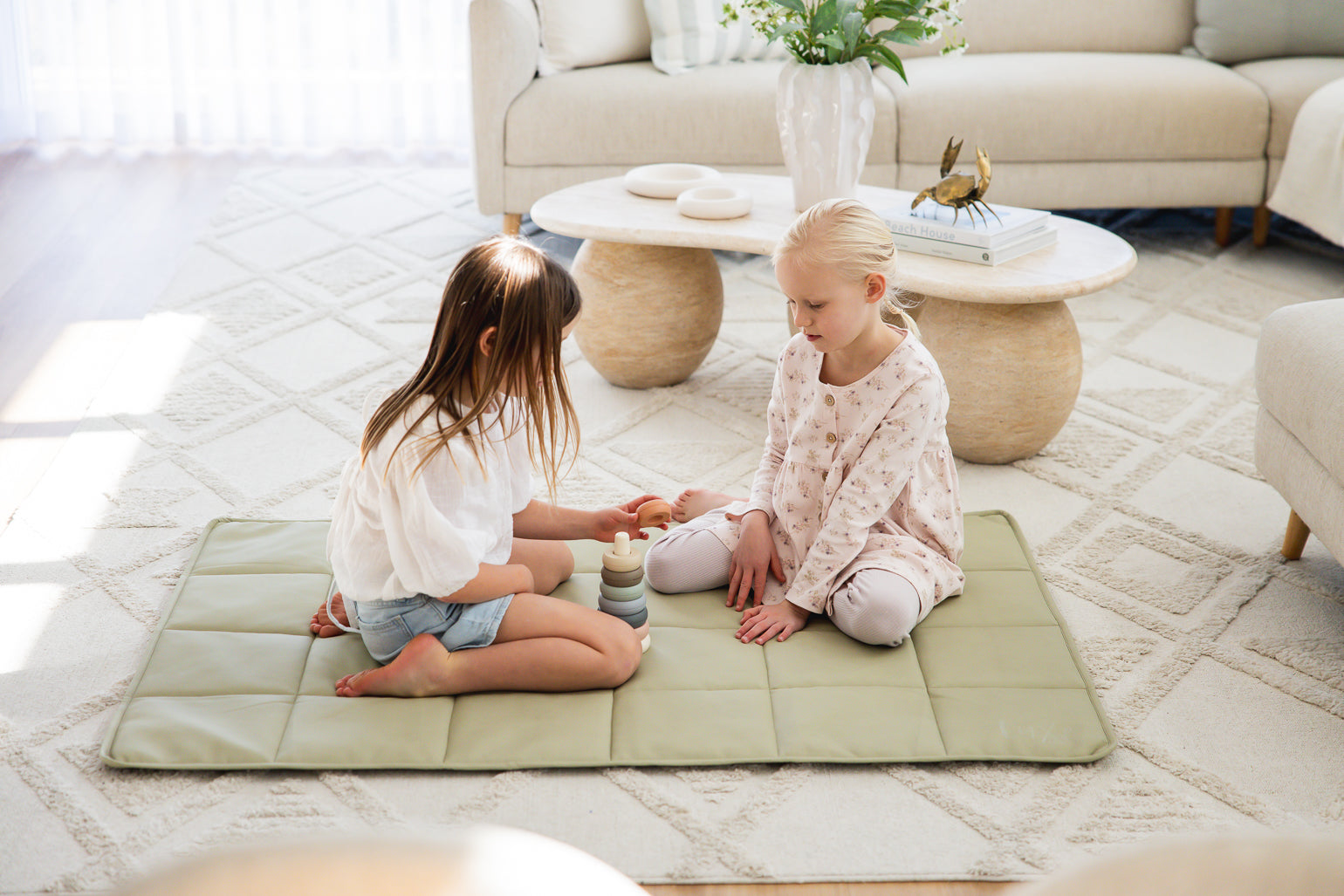 Quilted Play Mat - Sage