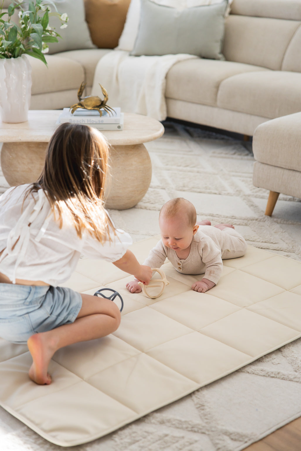 Quilted Play Mat - Ivory