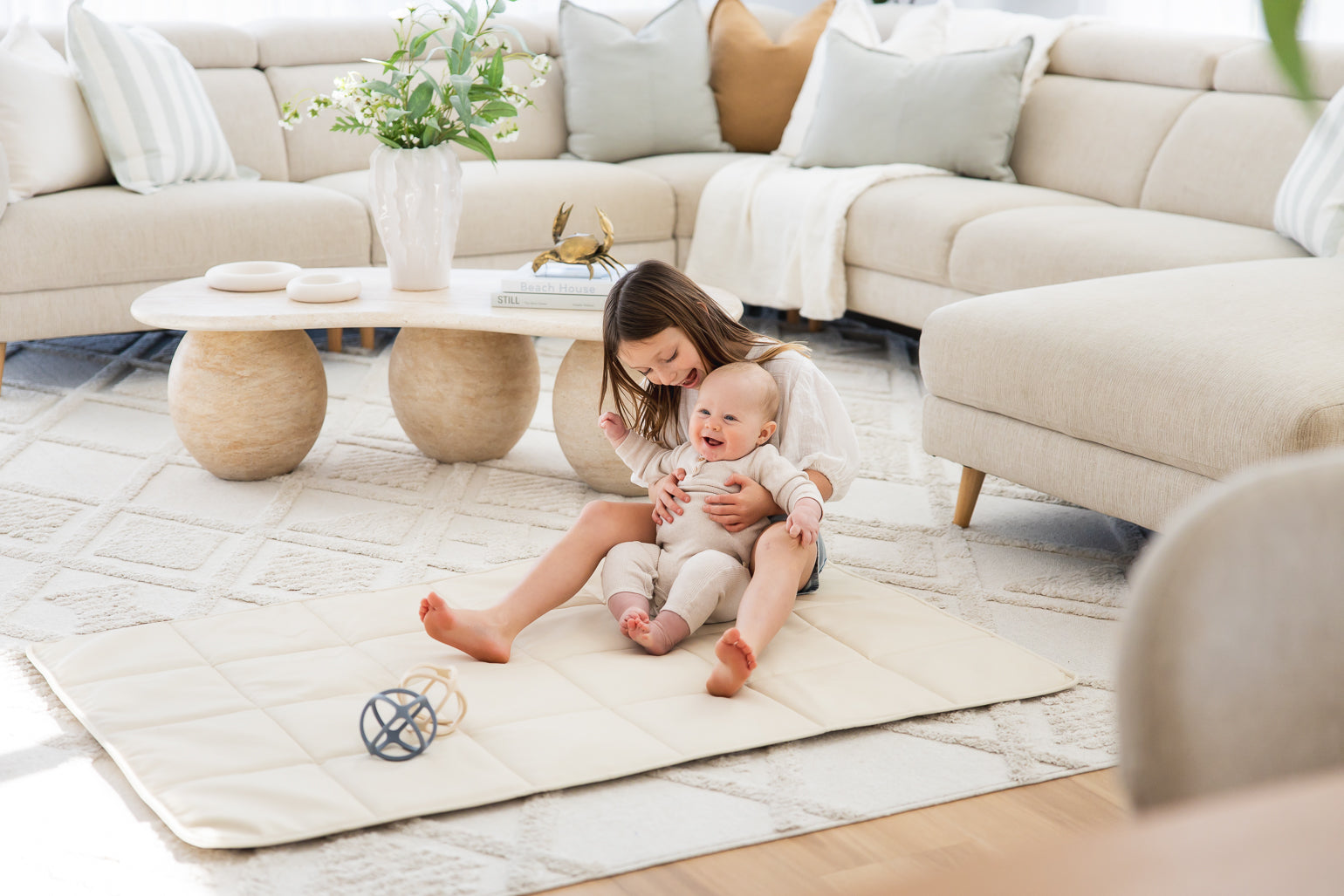 Quilted Play Mat - Ivory