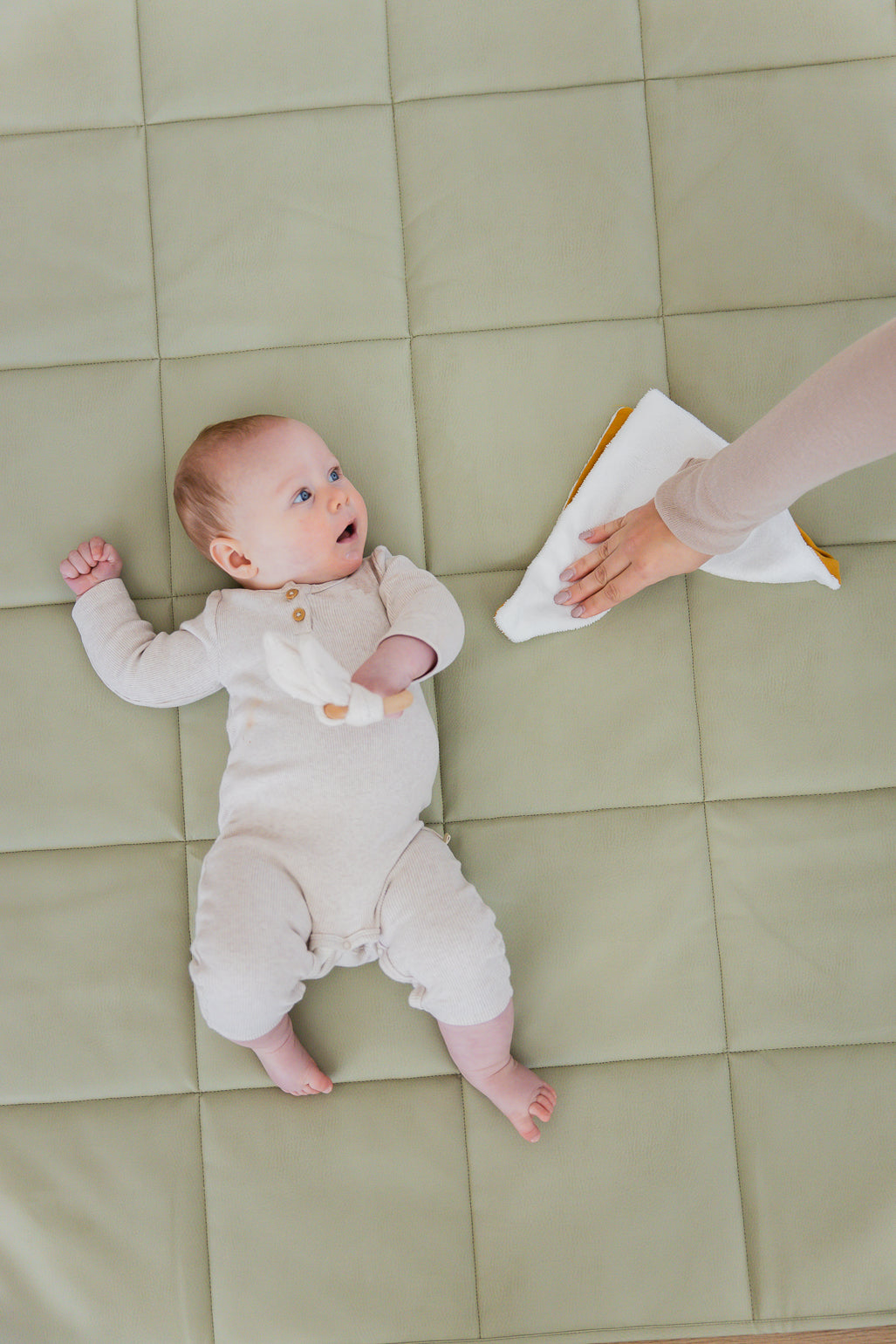 Quilted Play Mat - Sage