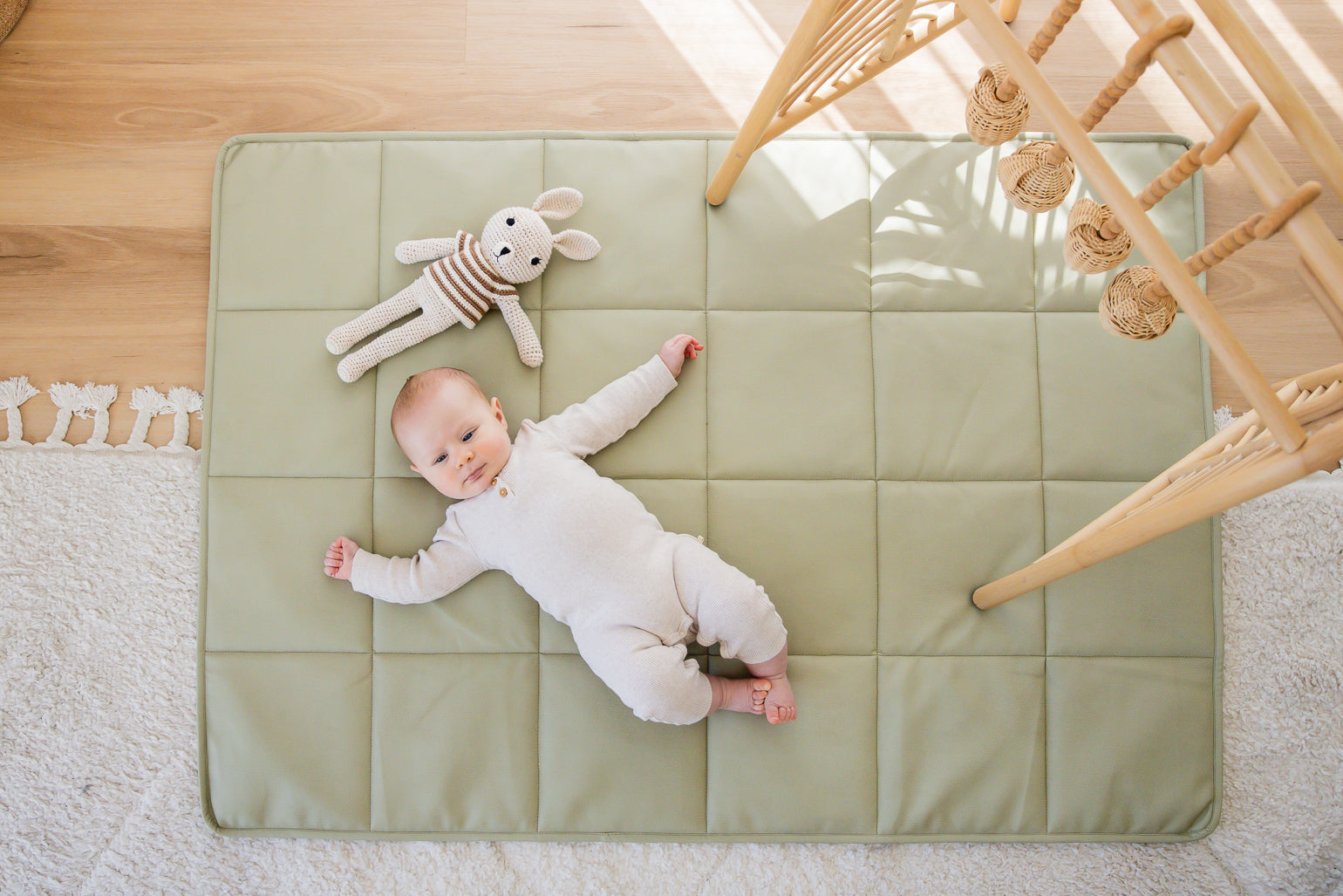 Quilted Play Mat - Sage