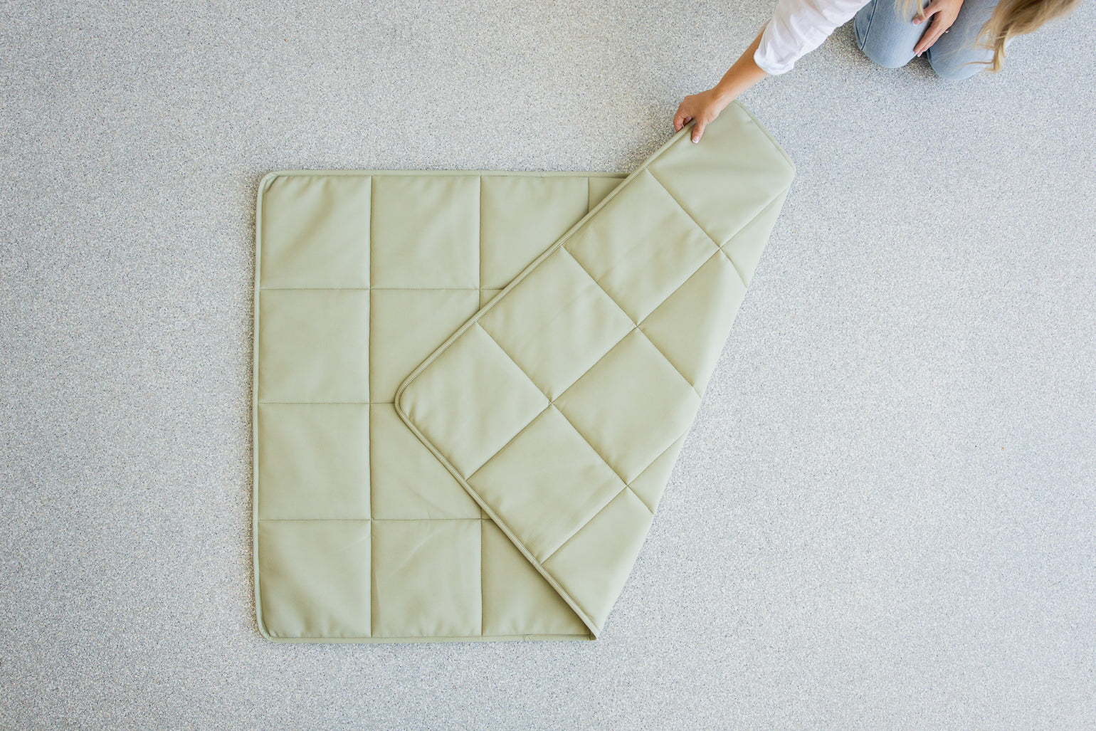 Quilted Play Mat - Sage