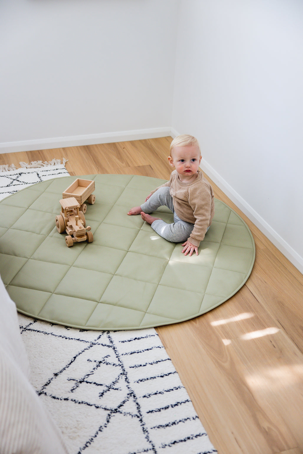 Quilted Play Mat - Sage
