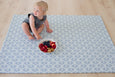 SMALL: Dusty Blue Scallops / Dark Grey Scallops Play Mat