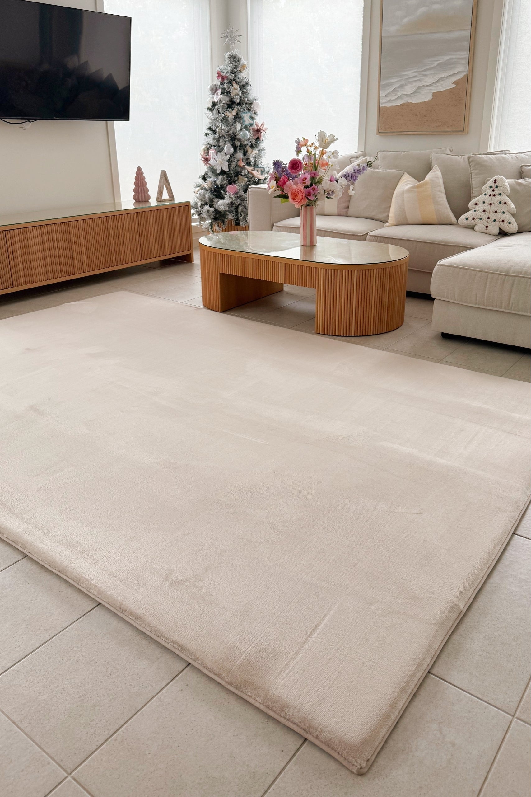 Plush Play Mat – Beige