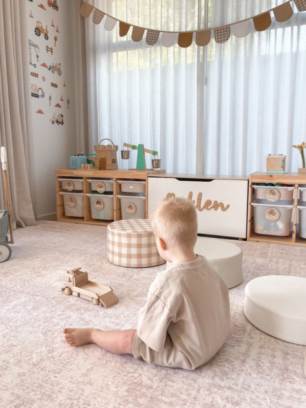 Plush Play Mat - Geo - Toffee