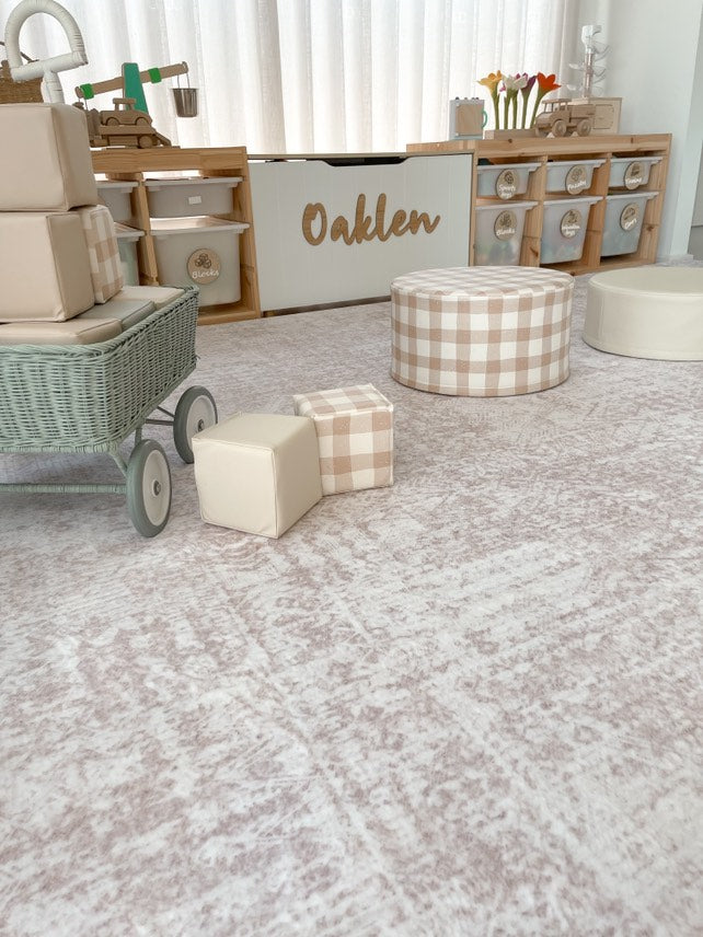 Plush Play Mat - Geo - Toffee