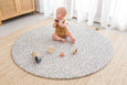 ROUND: Leopard / Neutral Scallops Play Mat