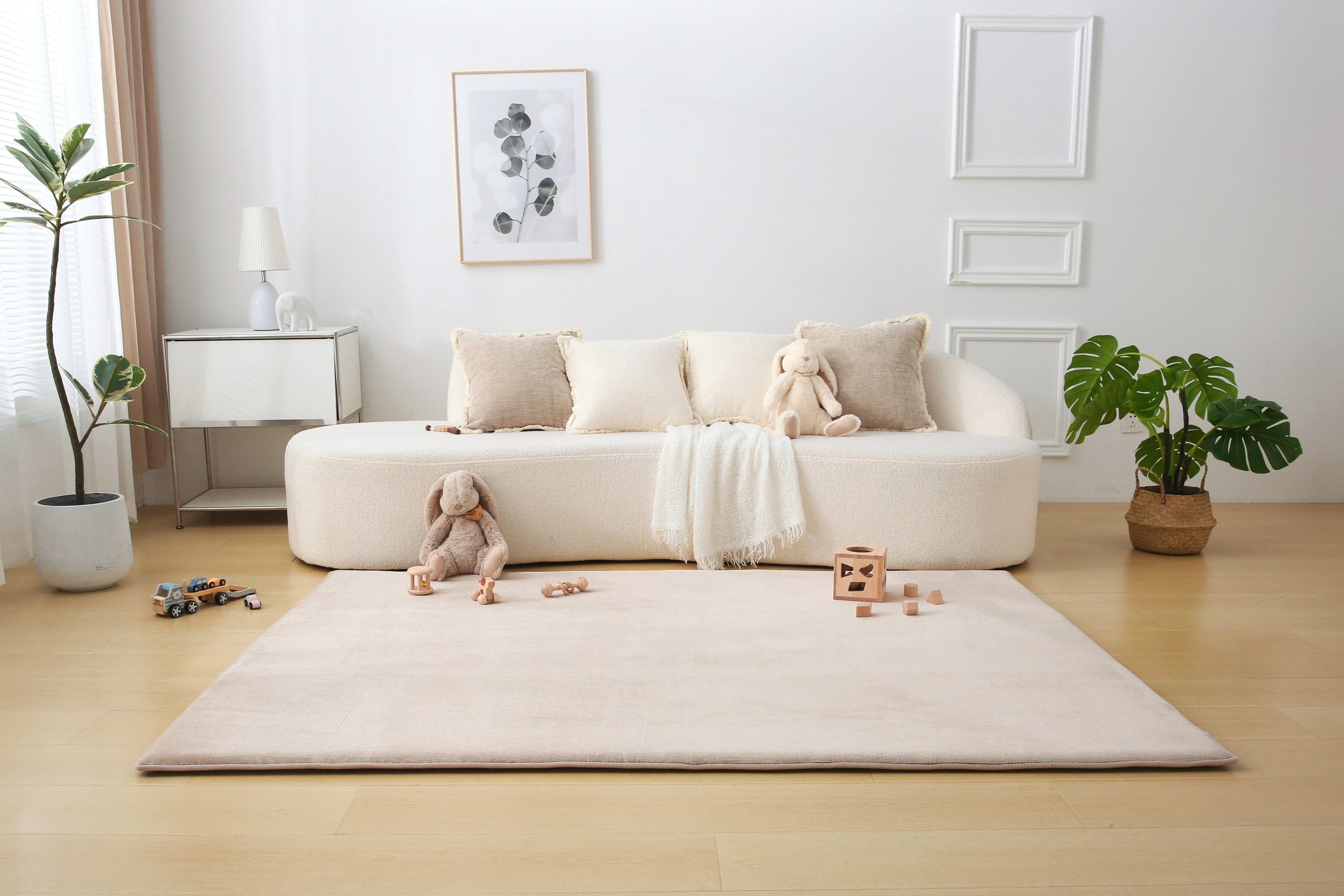 Plush Play Mat – Beige
