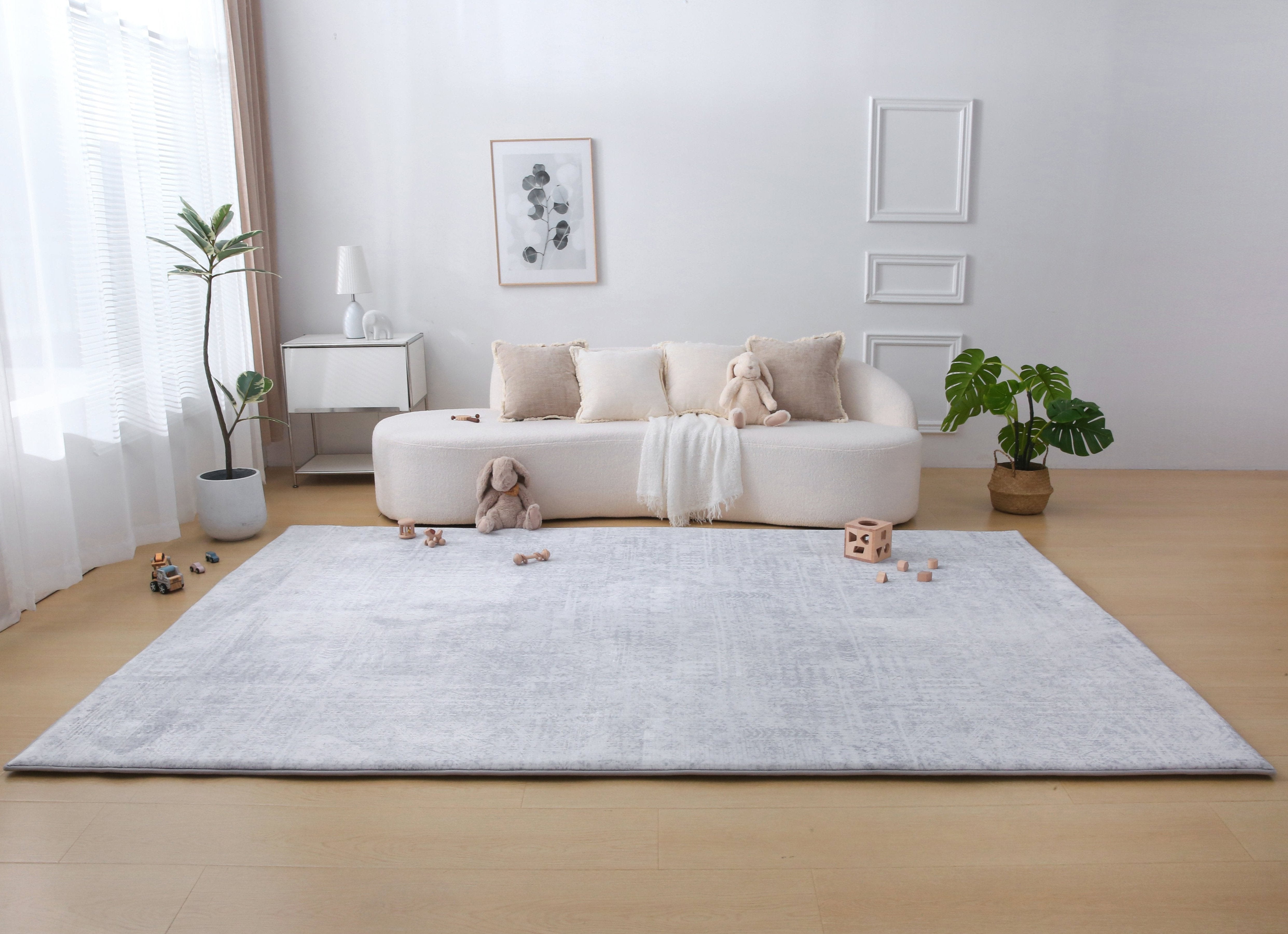 Plush Play Mat - Geo - Grey
