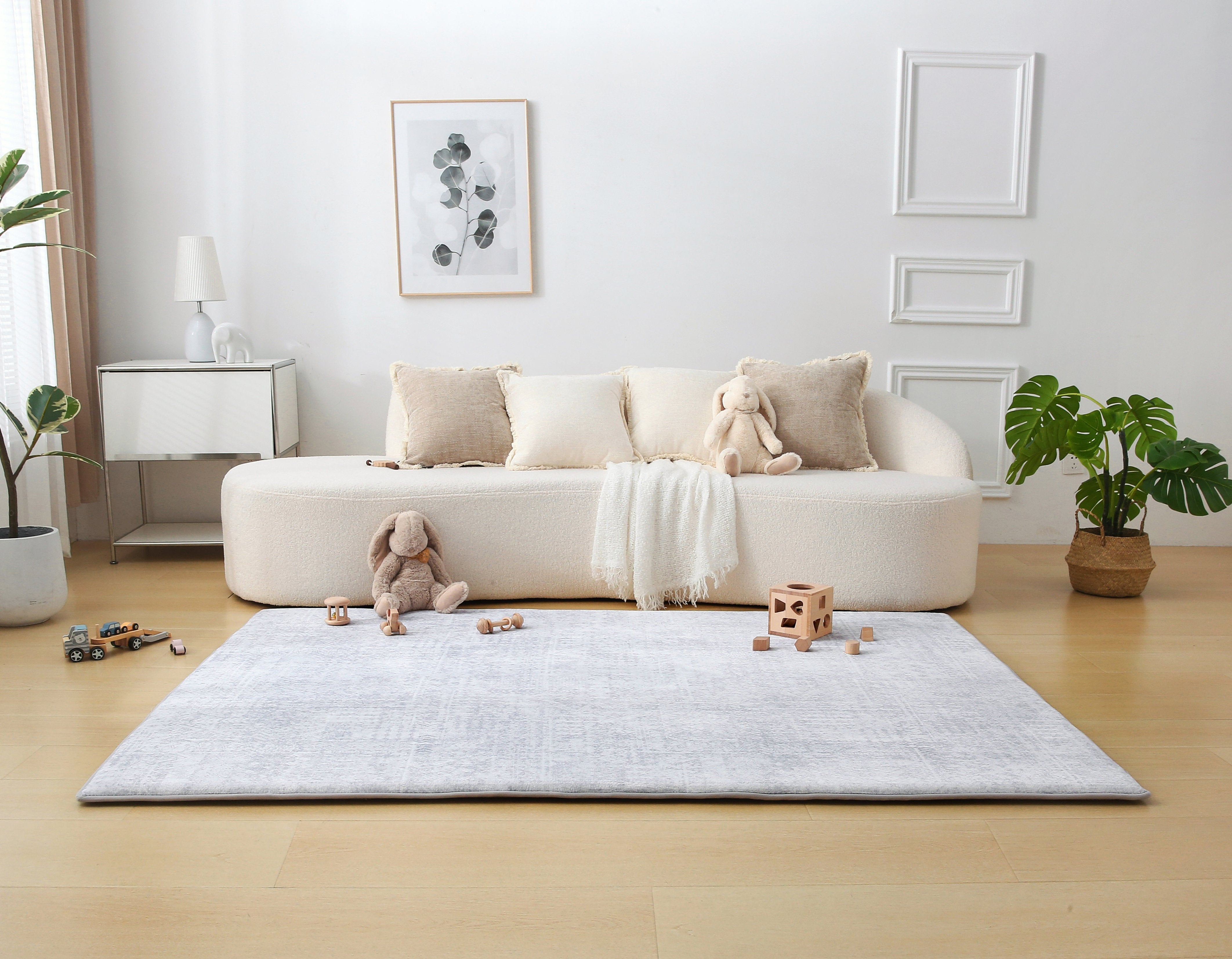 Plush Play Mat - Geo - Grey