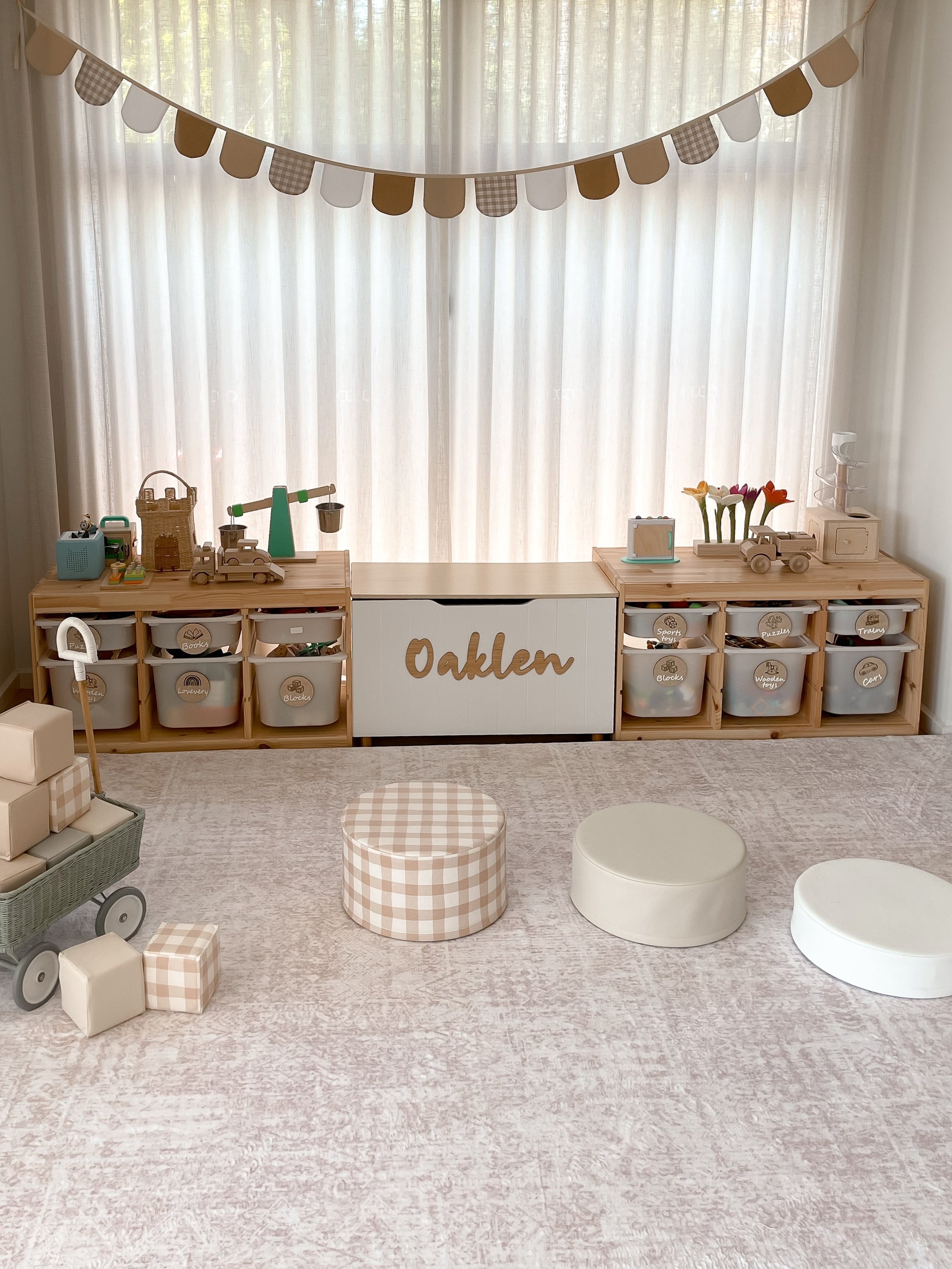 Plush Play Mat - Geo - Toffee