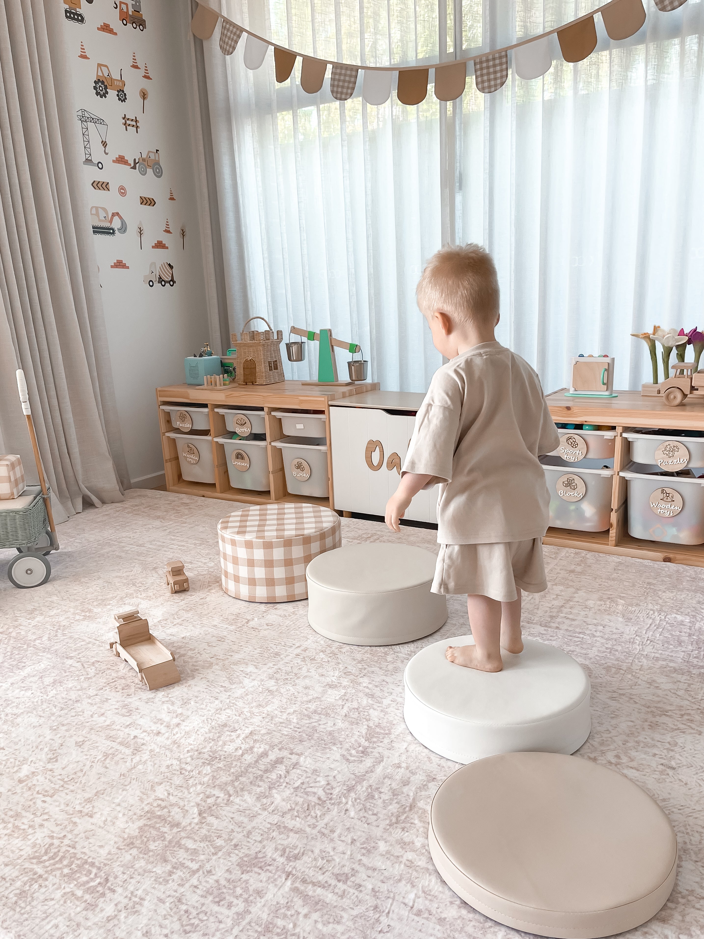 Plush Play Mat - Geo - Toffee