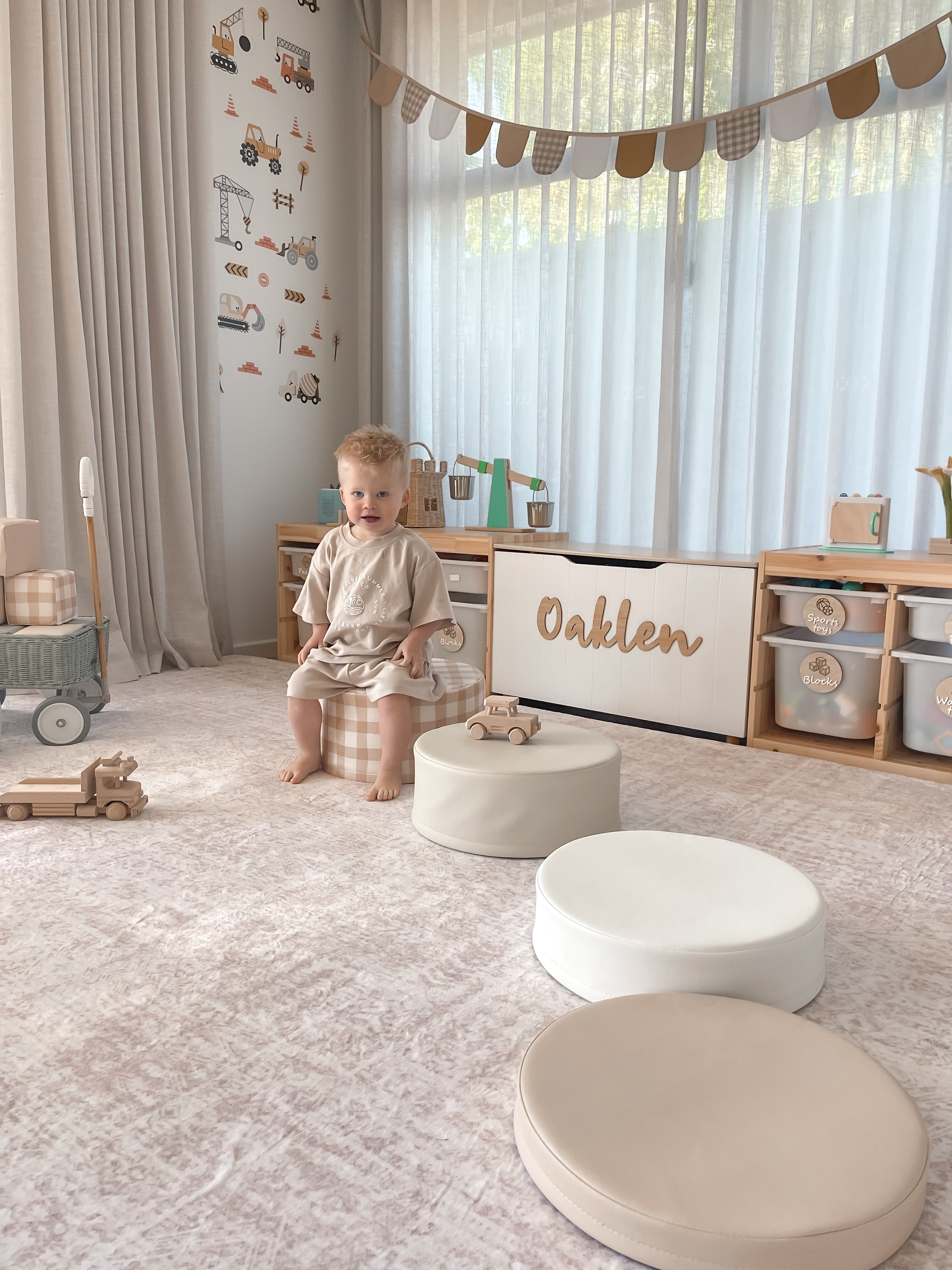Plush Play Mat - Geo - Toffee