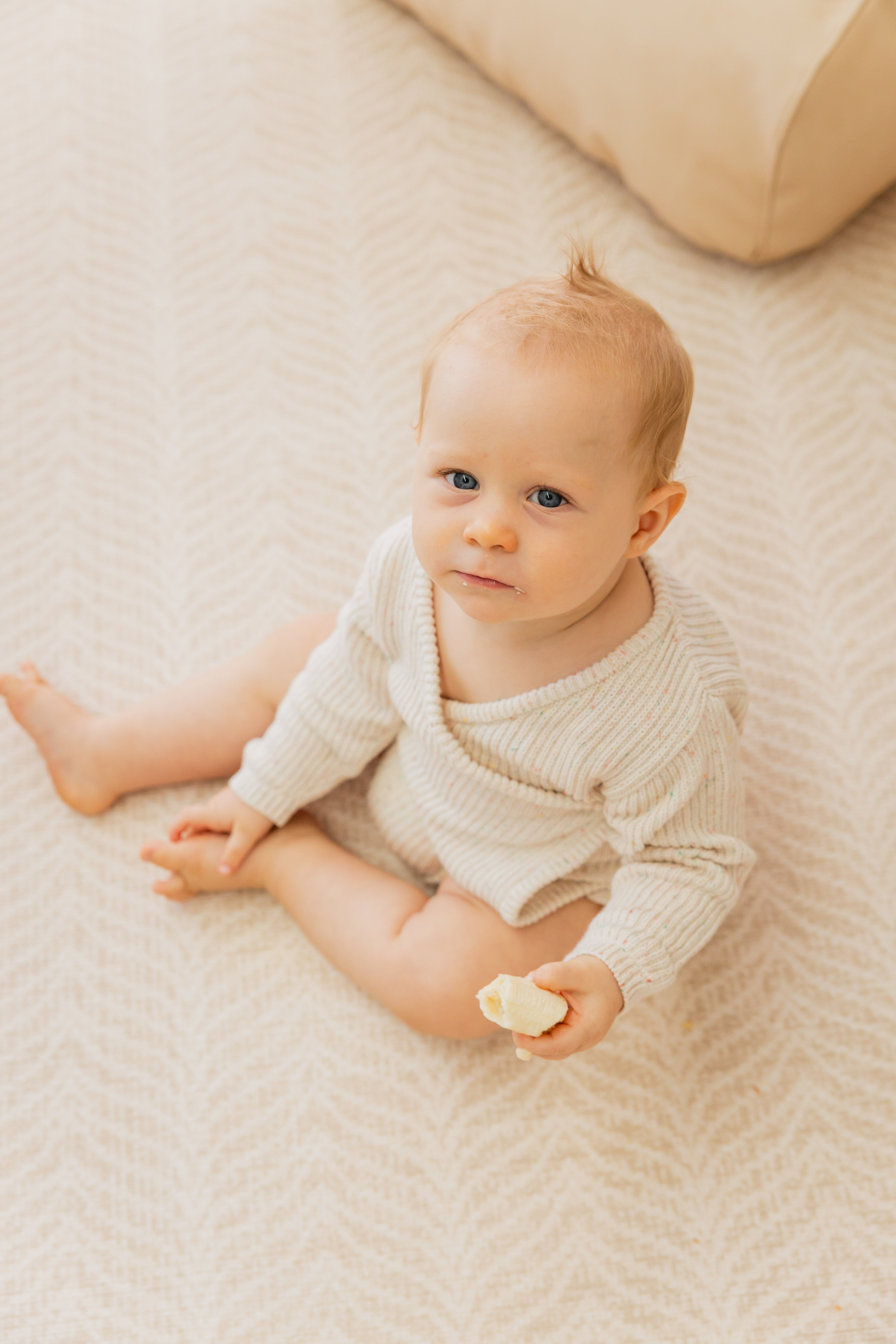 LARGE: Herringbone / Vintage Fade - Warm Neutral