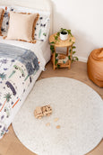 ROUND: Misty Grey Terrazzo / Misty Grey Linen Play Mat