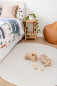 ROUND: Misty Grey Terrazzo / Misty Grey Linen Play Mat