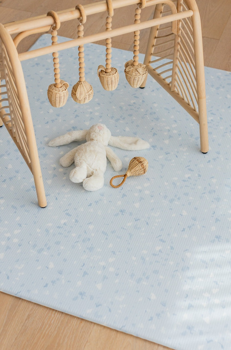 SMALL: Beau Blue Terrazzo / Misty Grey Terrazzo Play Mat