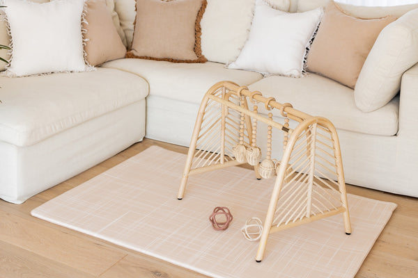 SMALL: Latte Terrazzo / Latte Linen Play Mat