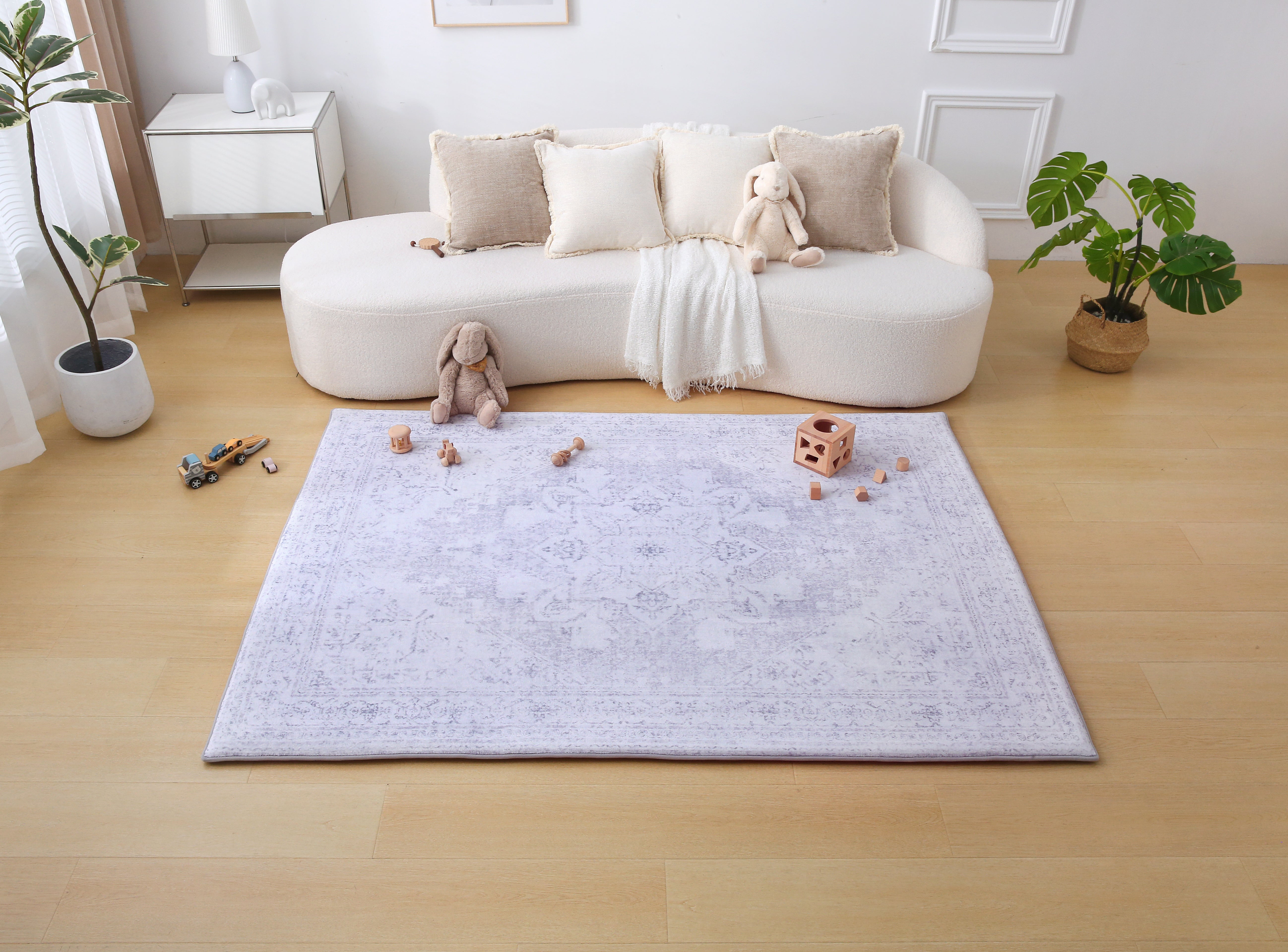 Plush Play Mat - Persian Vintage - Grey