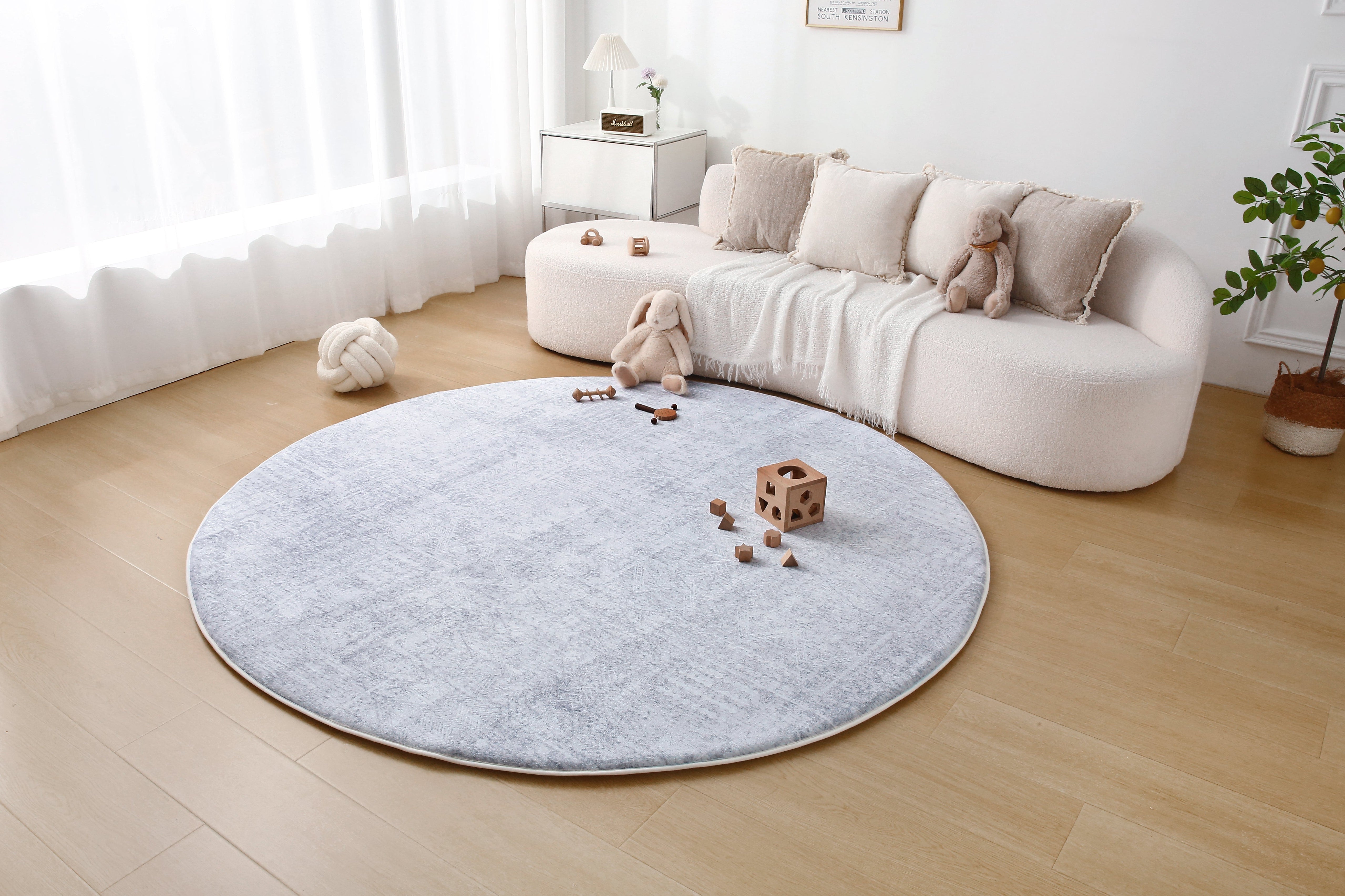 Plush Play Mat - Geo - Grey