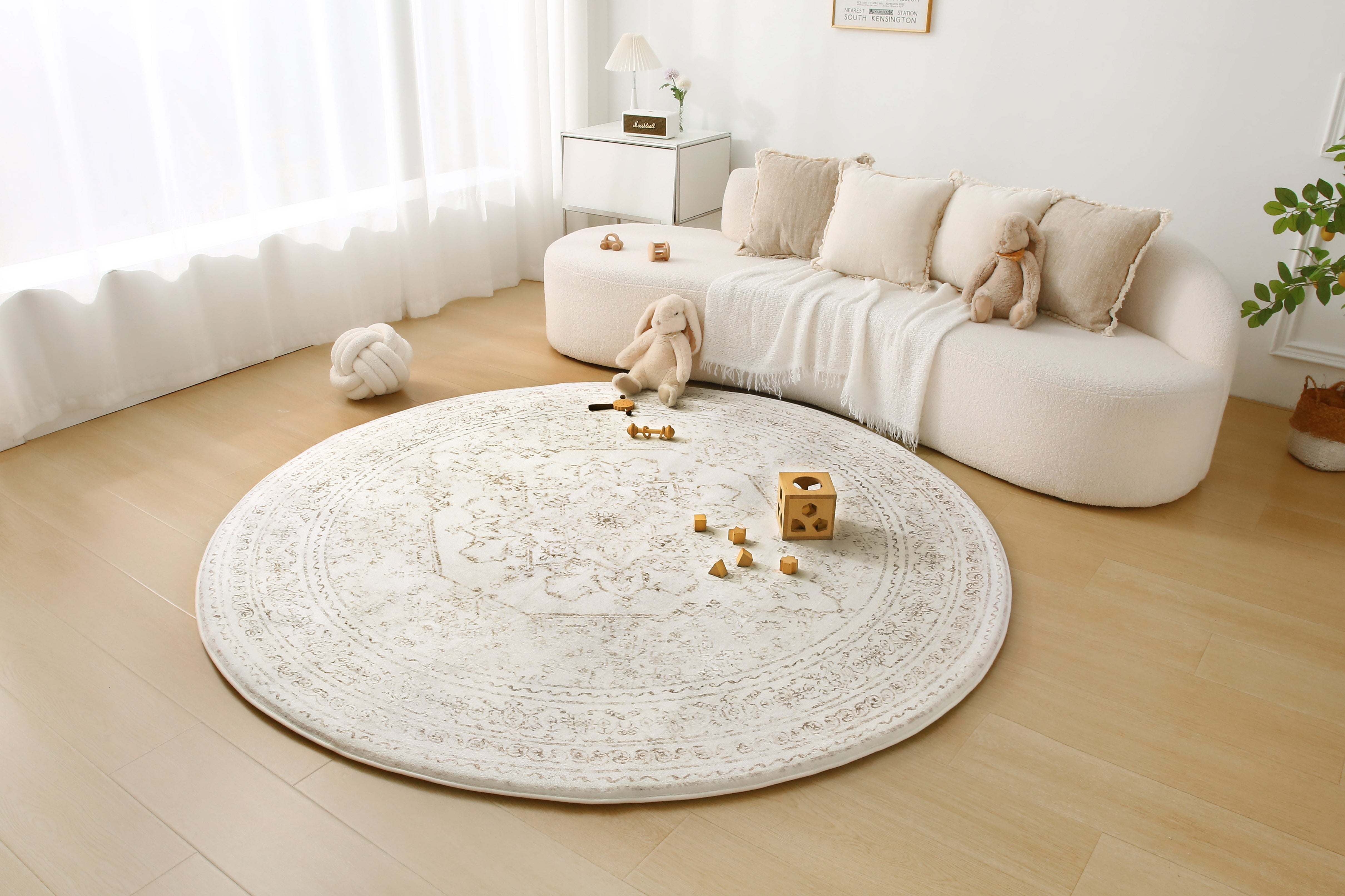 Plush Play Mat - Persian Vintage - Taupe