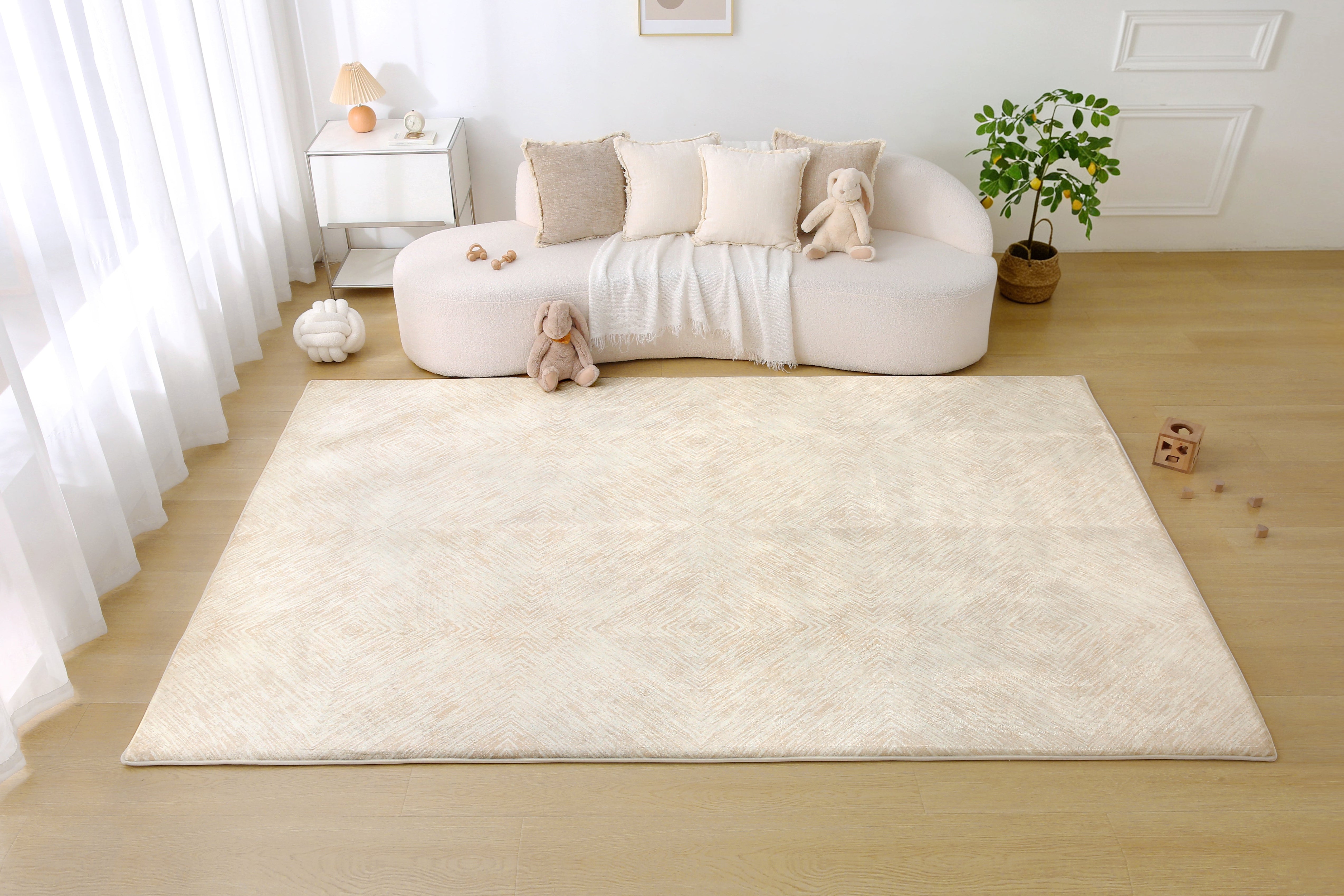 Plush Play Mat - Ikat Diamond - Sand