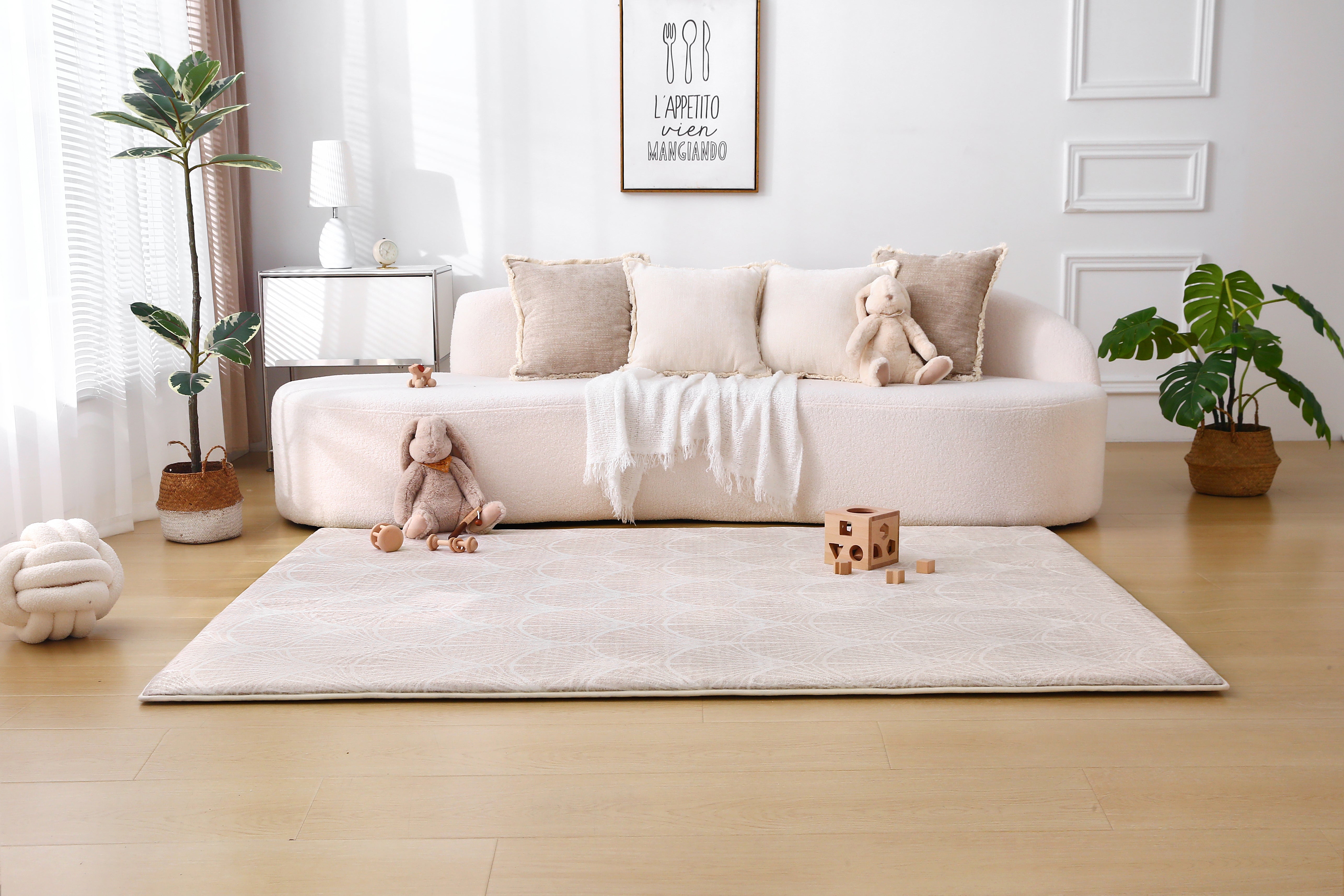 Plush Play Mat - Shell - Latte