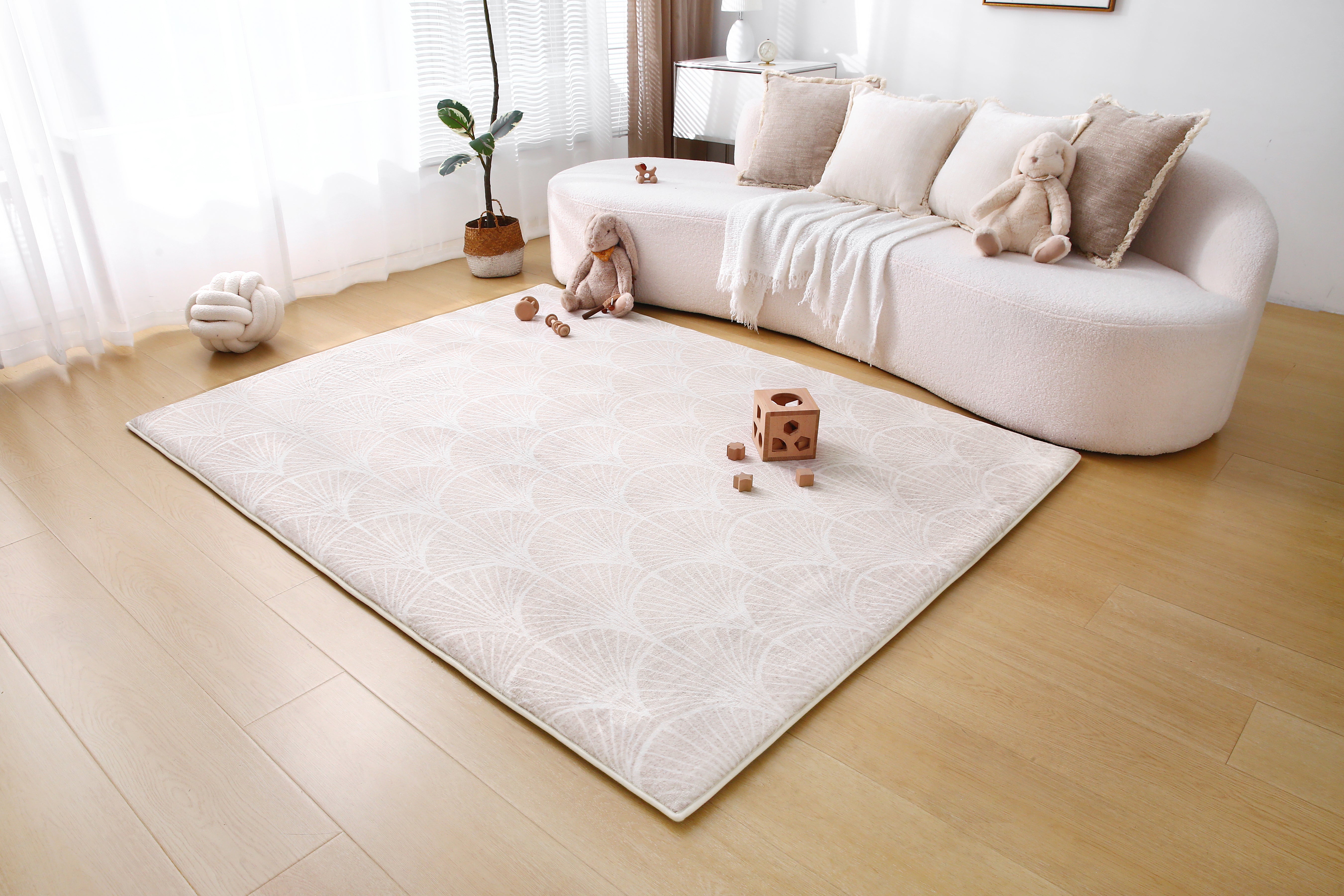 Plush Play Mat - Shell - Latte