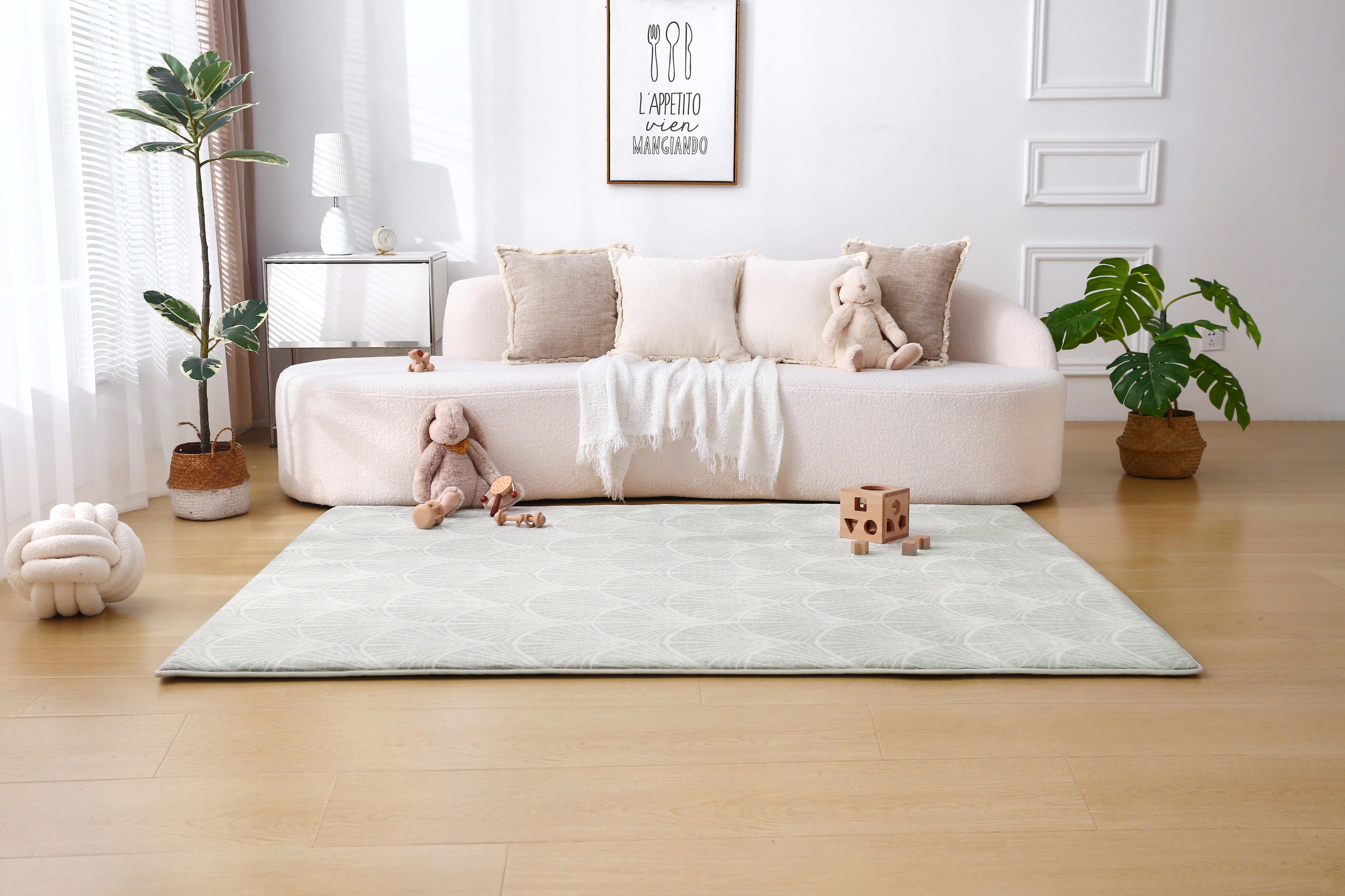 Plush Play Mat - Shell - Sage