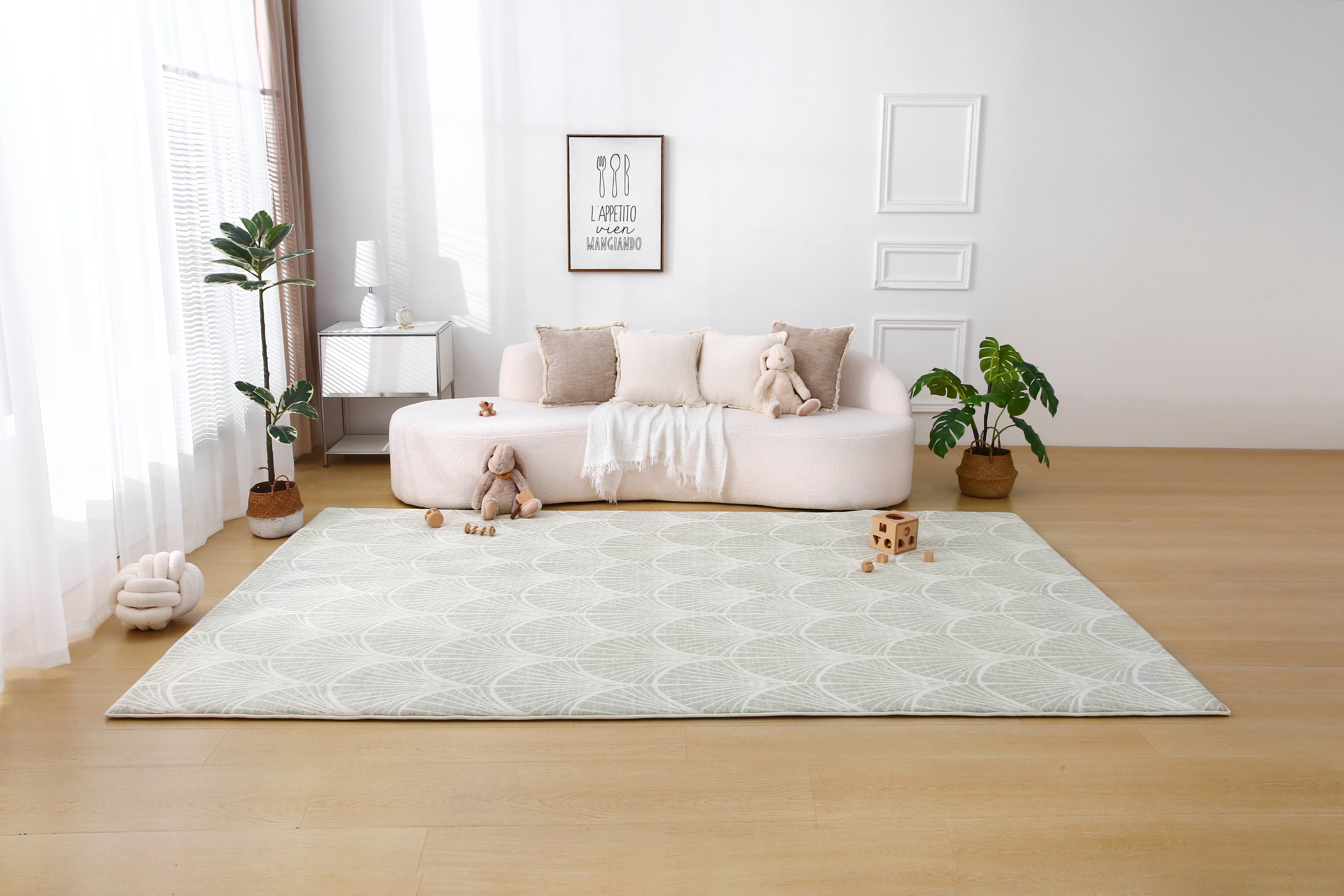 Plush Play Mat - Shell - Sage