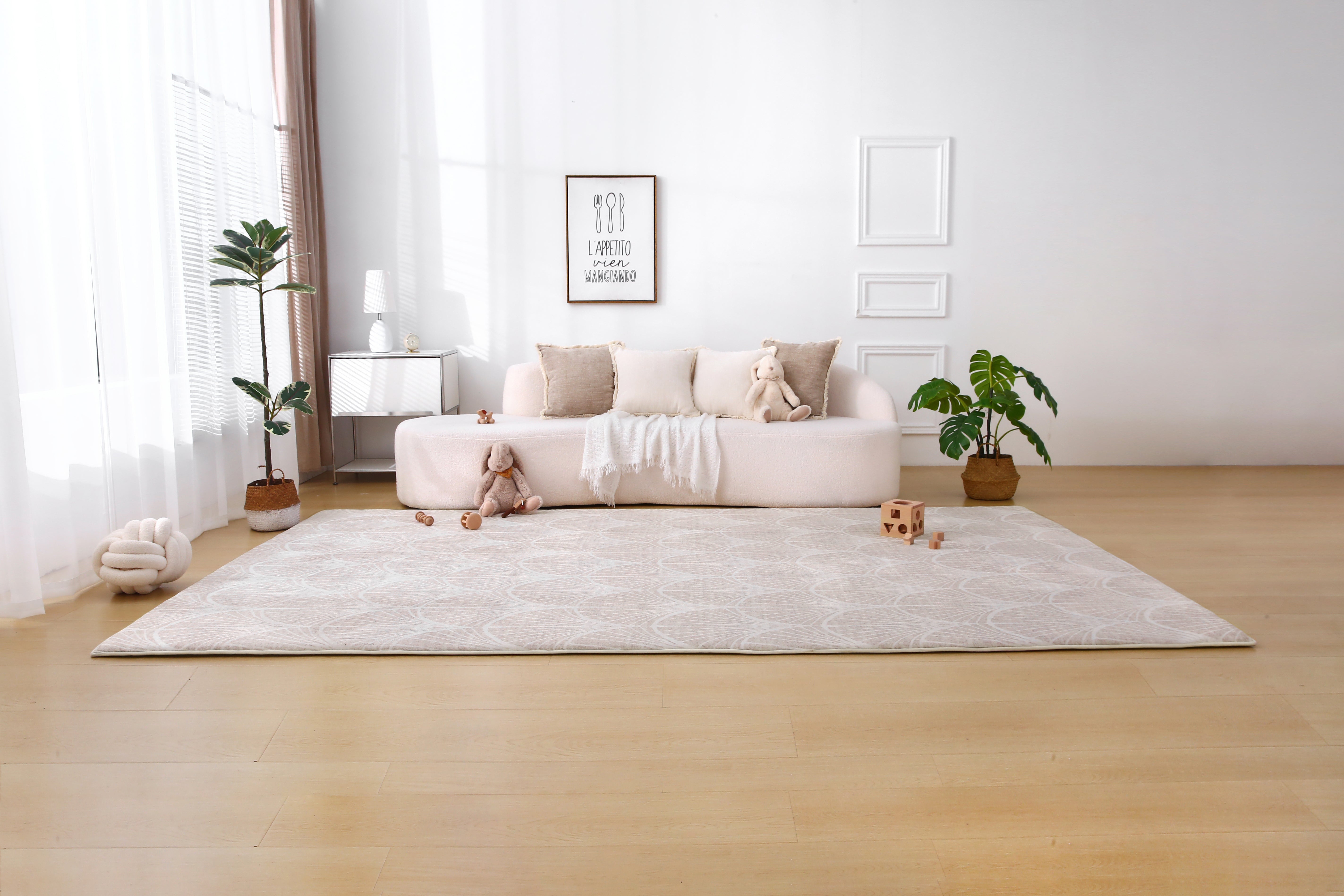 Plush Play Mat - Shell - Latte