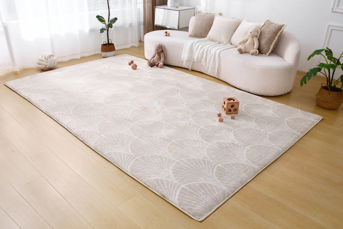 Plush Play Mat - Shell - Latte