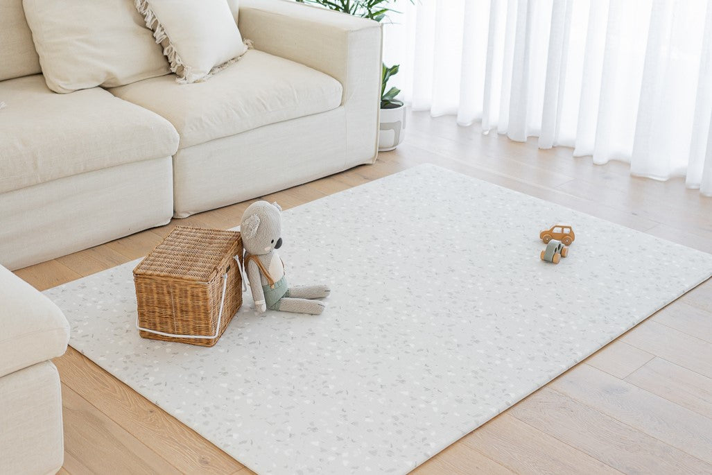 LARGE: Beau Blue Terrazzo / Misty Grey Terrazzo Play Mat