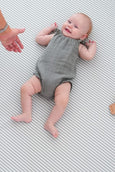 LARGE: Palm Leaf / Grey Stripes Play Mat