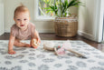 SMALL: Palm Leaf / Grey Stripes Play Mat