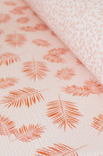 ROUND: Neutral Leopard / Sunset Palm Leaf Play Mat