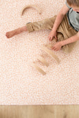 SMALL: Neutral Leopard / Sunset Palm Leaf Play Mat