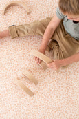 ROUND: Neutral Leopard / Sunset Palm Leaf Play Mat