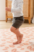LARGE: Neutral Leopard / Sunset Palm Leaf Play Mat