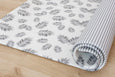 SMALL: Palm Leaf / Grey Stripes Play Mat