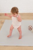 SMALL: Palm Leaf / Grey Stripes Play Mat