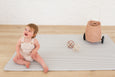 SMALL: Palm Leaf / Grey Stripes Play Mat