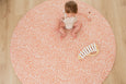 ROUND: Rust Petal / Neutral Palm Leaf Play Mat