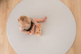 ROUND: Palm Leaf / Grey Stripes Play Mat