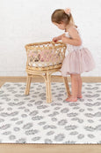 SMALL: Palm Leaf / Grey Stripes Play Mat