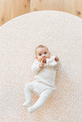 ROUND: Neutral Leopard / Sunset Palm Leaf Play Mat