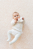 SMALL: Neutral Leopard / Sunset Palm Leaf Play Mat