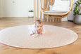 ROUND: Neutral Leopard / Sunset Palm Leaf Play Mat