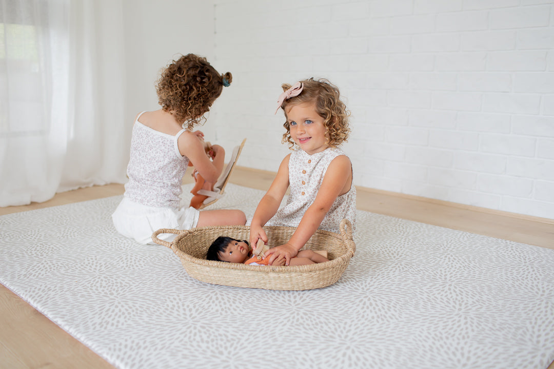 LARGE: Sage Scallops / Petal Play Mat